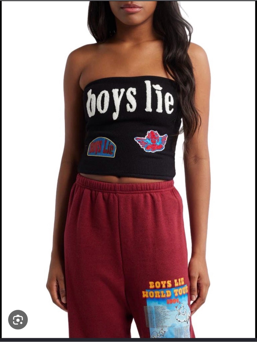 Waffle Knit Tube Top- Boys Lie